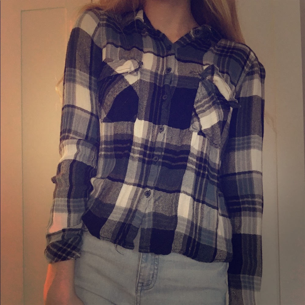 blue/black flannel